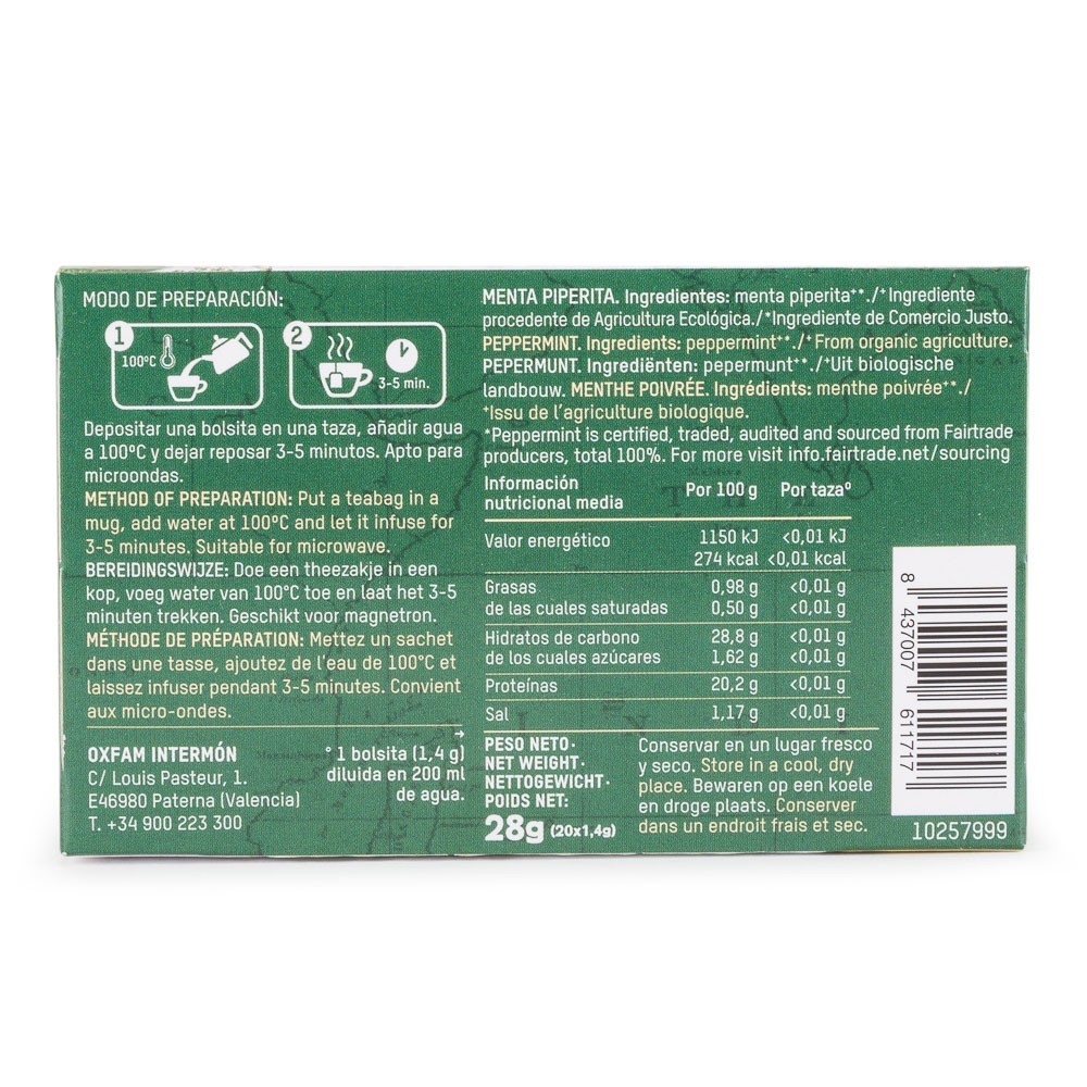 POLIOL MENTA ECO BOSSES Oxfam 28 g