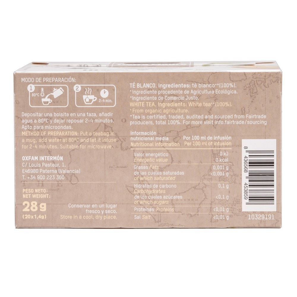 TE BLANC SELECCIÓ Oxfam 50 g