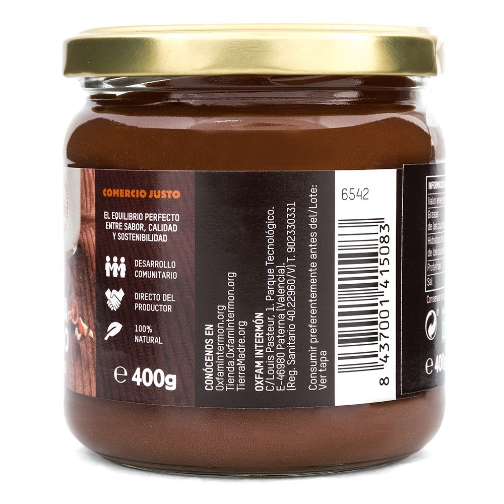 CREMA DE CACAU AMB AVELLANA Oxfam 400g
