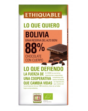 CHOCOLATE 88% COSTA DE MARFIL Ideas 100 g