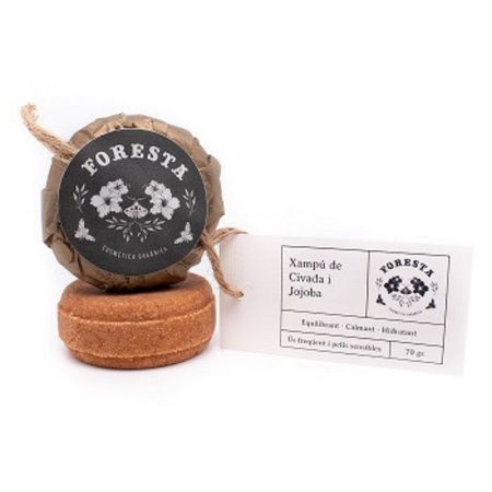 XAMPÚ SÒLID ÀGATA ÚS FREQÜENT, CIVADA CÚRCUMA I LAVANDA Foresta 60 g