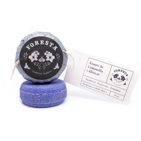 XAMPÚ SÒLID AMATISTA CABELLS BLANCS, CAMAMILLA I ALVOCAT Foresta 60 g