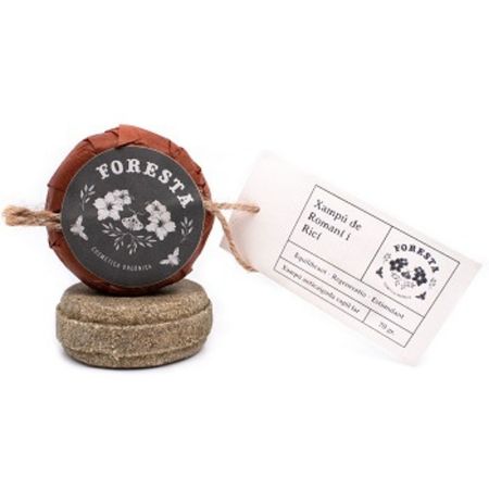 CHAMPÚ SÓLIDO ANTICAÍDA CAPILAR ROMERO Y RICINO Foresta 60 g