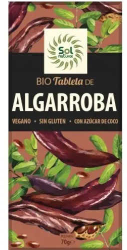 TABLETA DE ALGARROBA ECO Sol Natural 70 g