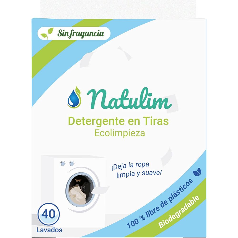TIRAS DE DETERGENTE SIN FRAGANCIA Natulim 40 uds.