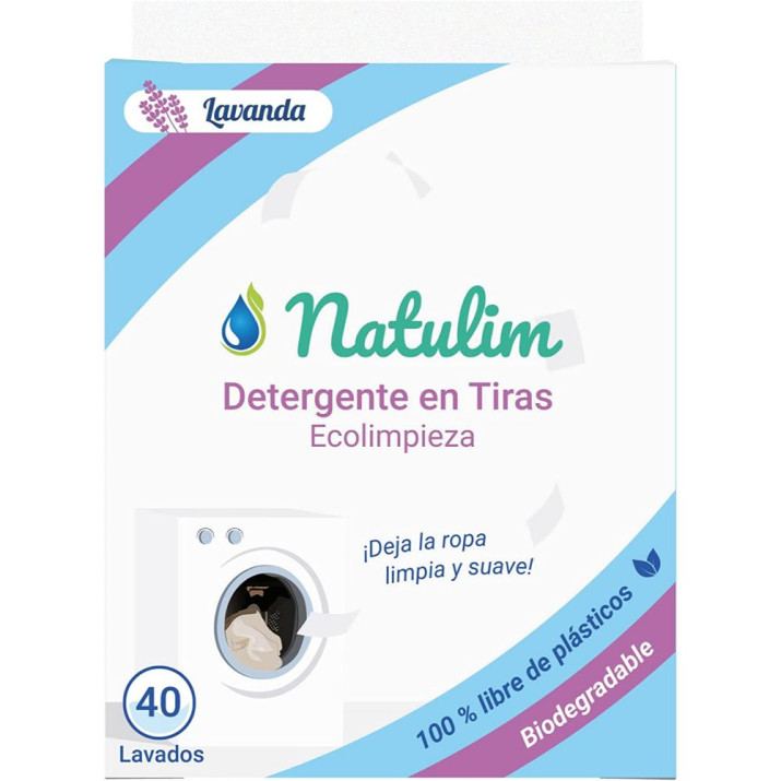 TIRAS DE DETERGENTE LAVANDA Natulim 40 uds.