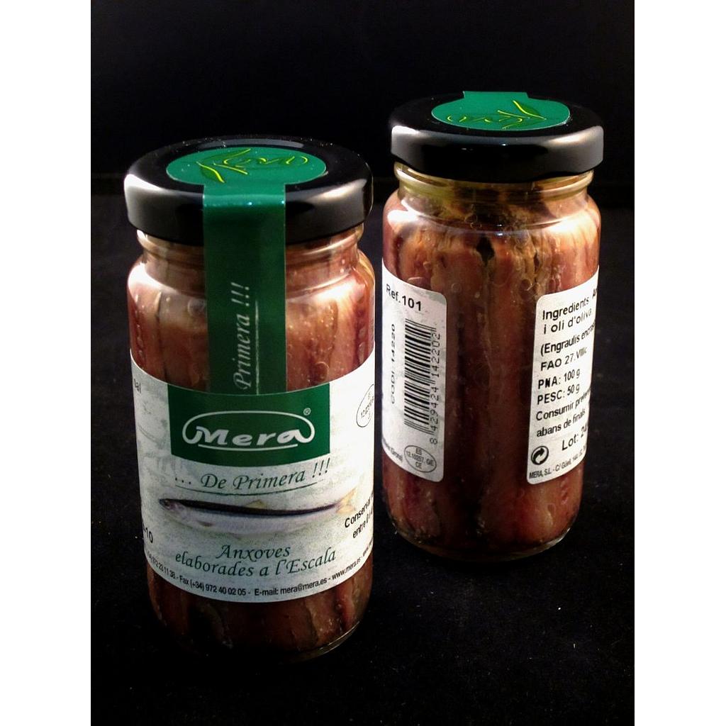 FILETES ANCHOAS DE L'ESCALA EN ACEITE DE OLIVA Mera 100 g