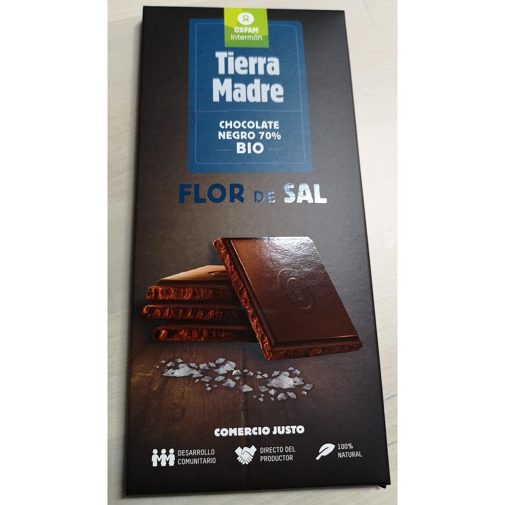 CHOCOLATE NEGRO 70% CON FLOR DE SAL ECO Oxfam 100 g