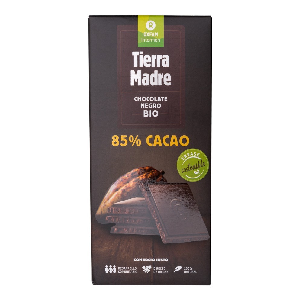 CHOCOLATE NEGRO CACAO 85% ECO Oxfam 100 g