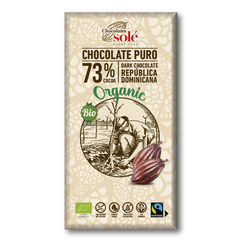 XOCOLATA NEGRA 73% ECO Solé 100 g