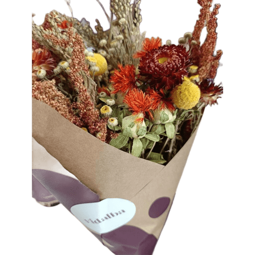 RAMO DE FLORES SECAS - PEQUEÑO (ETIQUETA BLANCA) Tarpuna