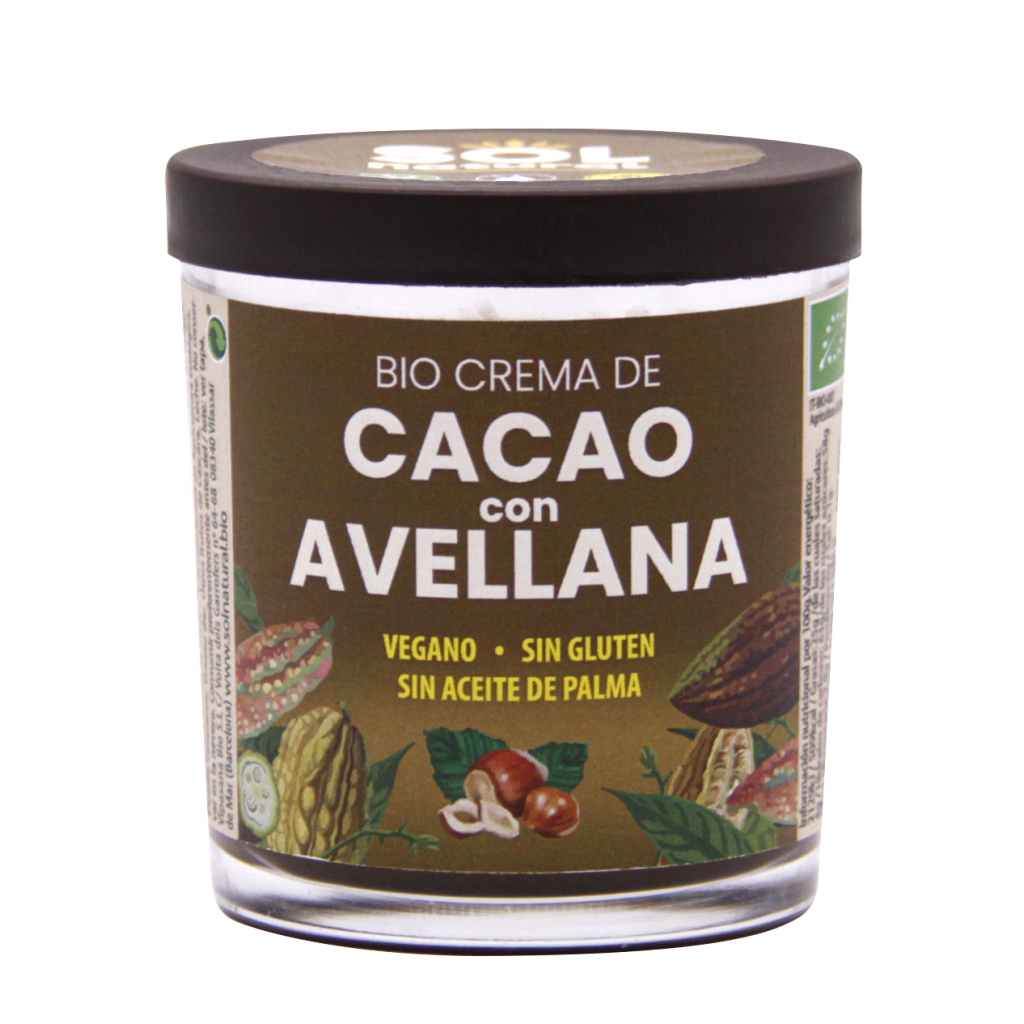 CREMA DE CACAU AMB AVELLANA ECO Sol Natural 200 g