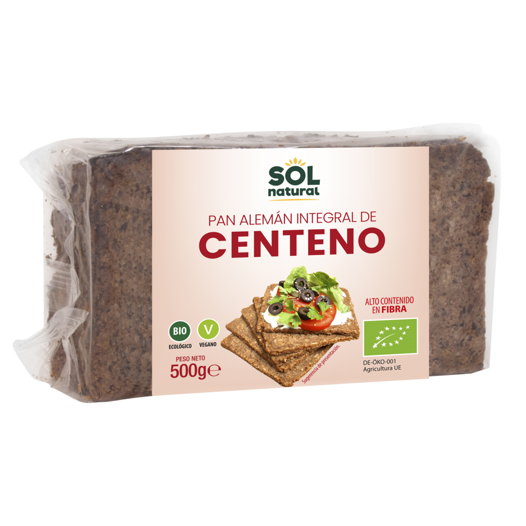 PAN ALEMÁN CENTENO INTEGRAL Sol Natural 500 g