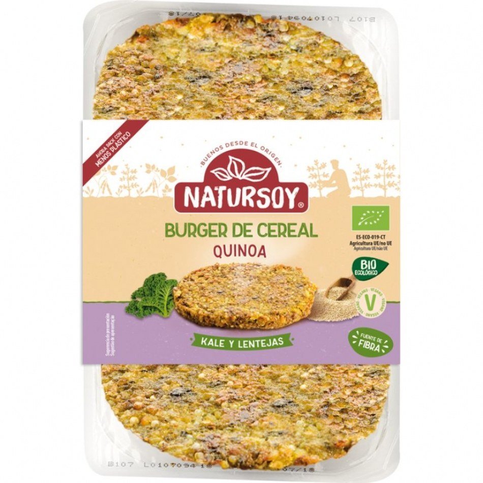 BURGUER QUINOA KALE Y LENTEJAS ECO Natursoy 200g