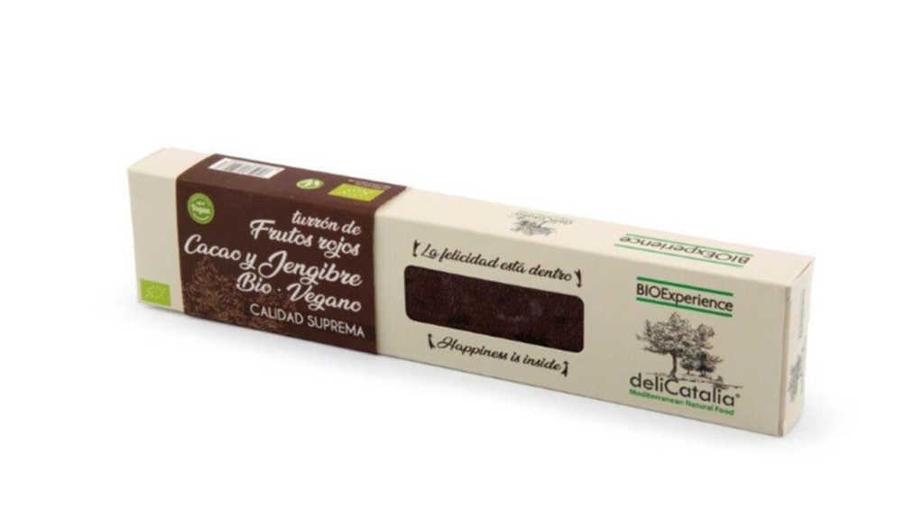 PROMOCIÓ 15% TORRÓ FRUITS VERMELLS, CACAU I GINGEBRE ECO Delicatalia 165g