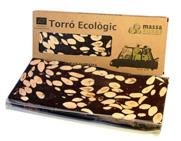 PROMOCIÓ 15% TORRÓ DE XOCOLATA NEGRA AMB AMETLLES I ATZAVARA Massaxuxes 200 g