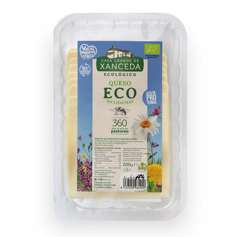 FORMATGE DE VACA EN LONXES ECO Xanceda 200 g