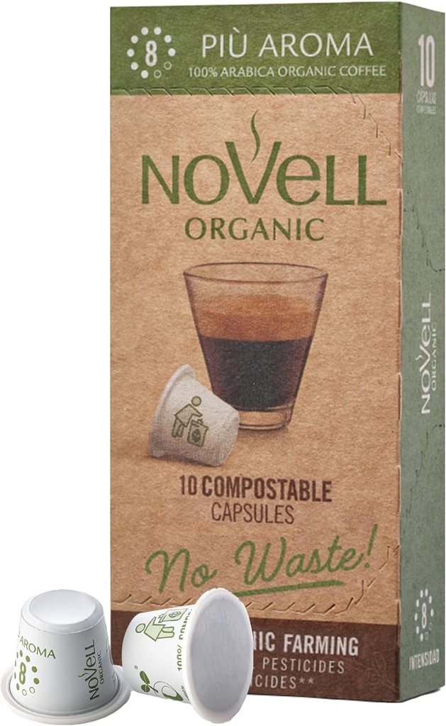 CÁPSULAS DE CAFÉ PIU AROMA ECO Novell 250 g
