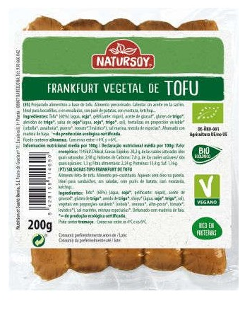 FRANKFURT DE TOFU ECO Natursoy 200 g
