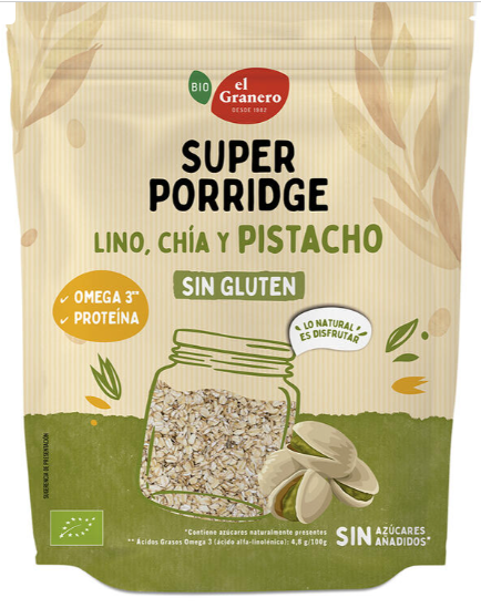 SUPERPORRIDGE DE PISTACHO ECO El Granero 350 g