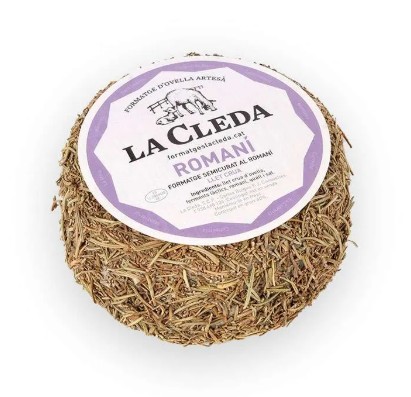 FORMATGE D'OVELLA AMB ROMANÍ  La Cleda 350 g aprox. (preu kg)