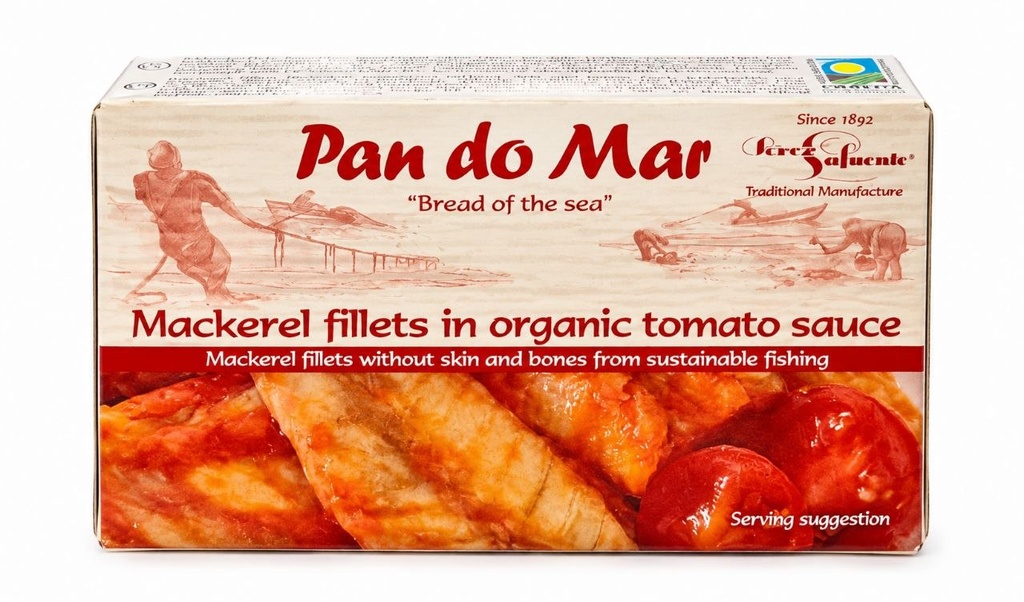 FILETS DE VERAT AMB SALSA DE TOMAQUET ECO - Pan do mar 120 g