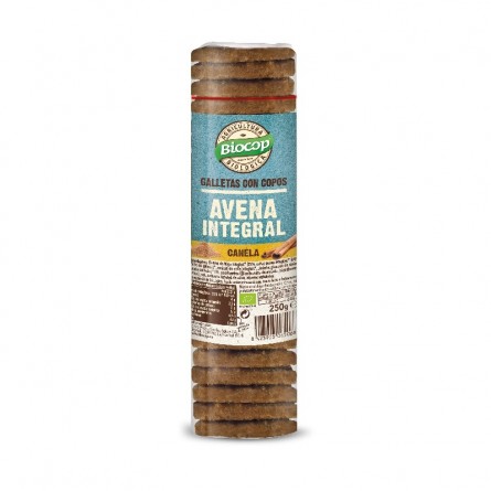 [6506] GALLETA COPOS AVENA INTEGRAL CANELA ECO Biocop 250 g