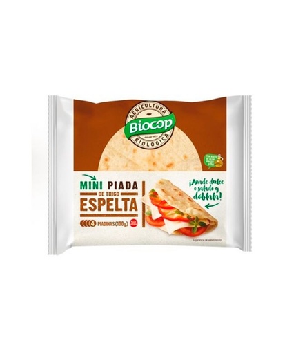 [5992] MINI PIADA TR ESPELTA 50% INTEGRAL Biocop 100 g