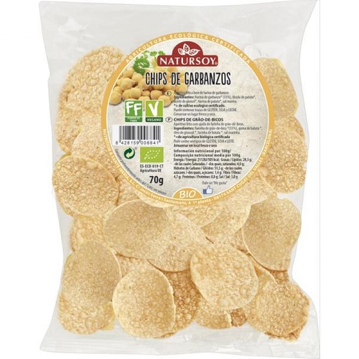 [2909] CHIPS DE GARBANZOS Natursoy 70 g