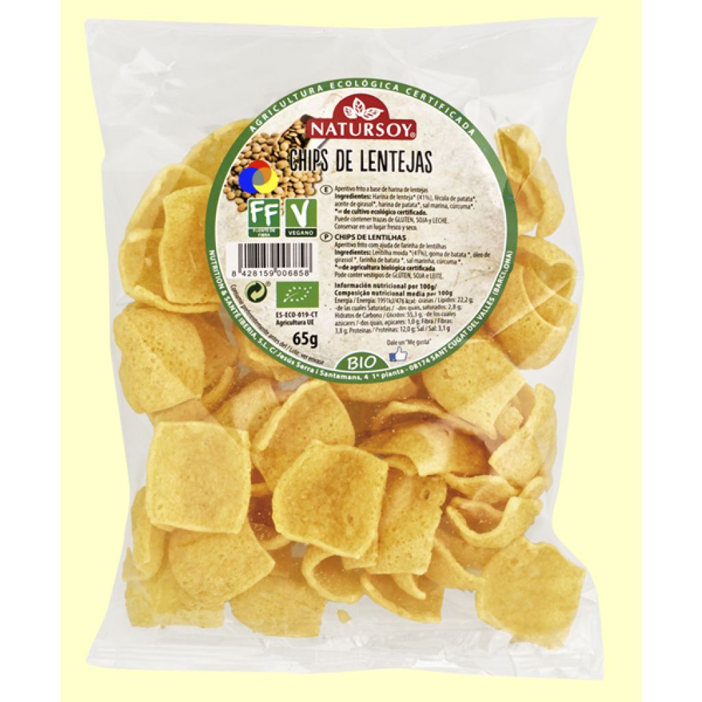 CHIPS DE LENTEJAS Natursoy 65 g