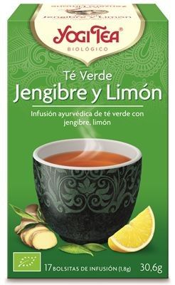 TÉ VERDE JENGIBRE Y LIMON YogiTea 17 bolsas