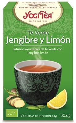 [2254] TÉ VERDE JENGIBRE Y LIMON YogiTea 17 bolsas