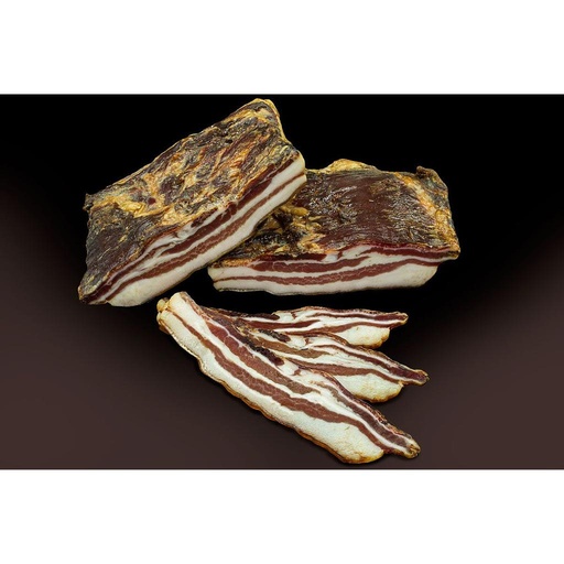 [125MX] TROZOS BACÓN CURADO AHUMADO L'Esquiador 200-300 g (kg)
