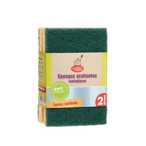 [4230] ESPONJA ESTROPAJO DURO VERDE Ecodis 2 uds.