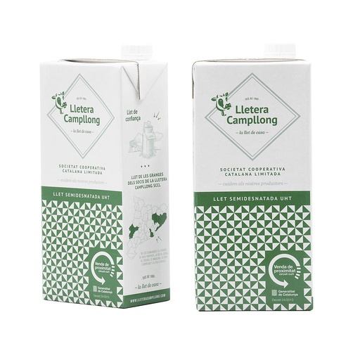 [7002044] C. BÀSICA - LLET SEMIDESNATADA Campllong 1 l