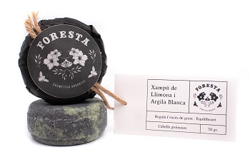[FOR131] XAMPÚ SÒLID ALEXANDRITA, CABELLS GRASSOS LLIMONA I ARGILA BLANCA Foresta 60 g