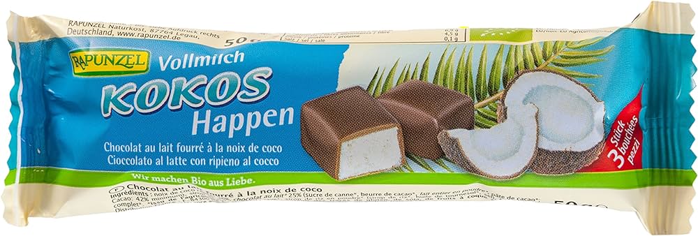 BARRETA COCO XOCOLATA LLET Rapunzel 50 g