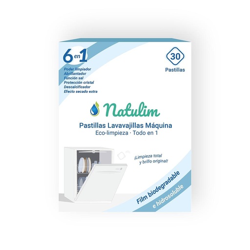 PASTILLAS LAVAVAJILLAS MÁQUINA Natulim 30 uds.