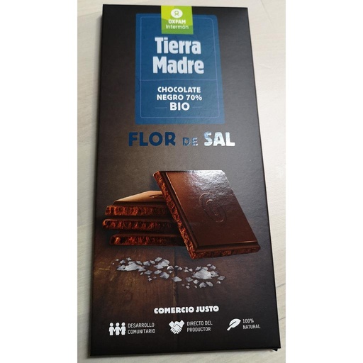 [10275900] CHOCOLATE NEGRO 70% CON FLOR DE SAL ECO Oxfam 100 g