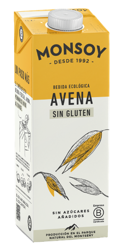 [031003] BEBIDA AVENA SIN GLUTEN Monsoy 1 l