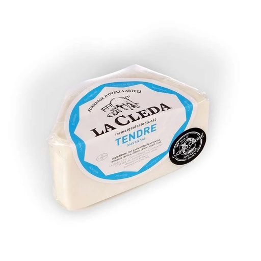 [20] QUESO TIERNO DE OVEJA La Cleda pieza 220 g aprox. (precio kg)