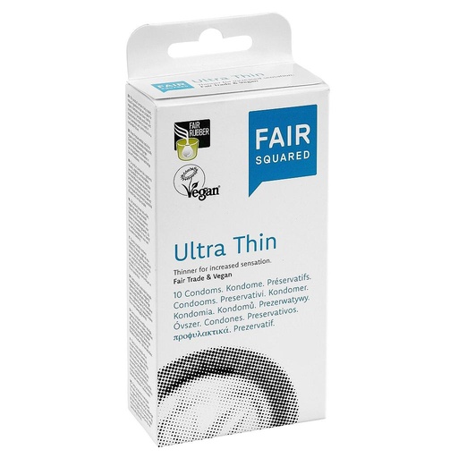 [2678] PRESERVATIVOS ULTRA FINOS COMERCIO JUSTO Fair Squared 10 UD
