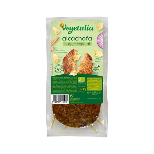 [04-52] PROMOCIÓN 10% VEGEBURGER DE ALCACHOFA Vegetalia 160 g