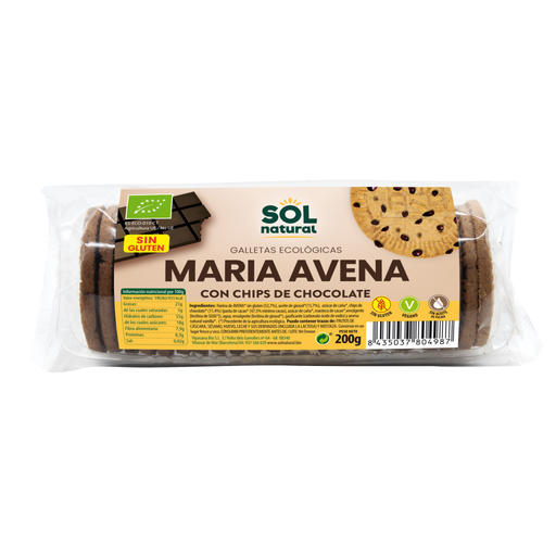 [700951] GALETA MARIA CIVADA S/GLUTEN XIPS XOCO ECO Sol Natural 200 g