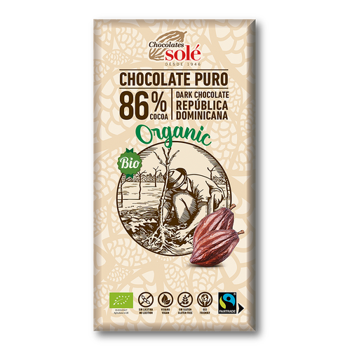 [1671] XOCOLATA NEGRA 86% ECO Solé 100 g