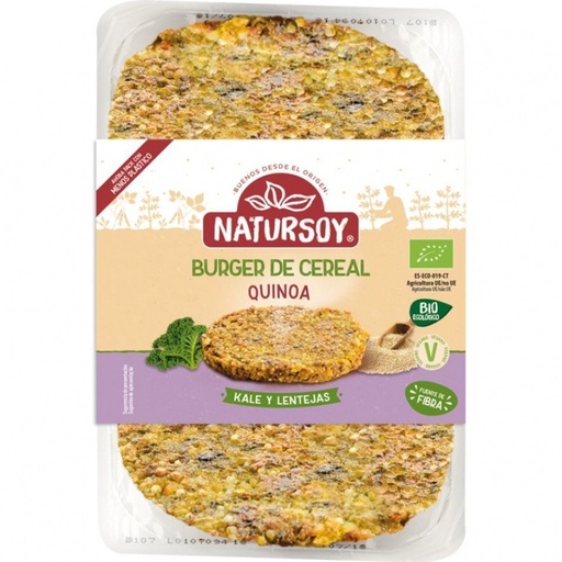 [B223] BURGUER QUINOA KALE Y LENTEJAS ECO Natursoy 200g
