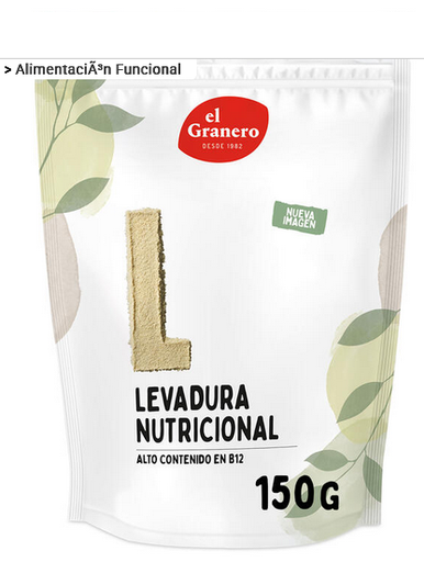 [014120] LEVADURA NUTRICIONAL CON B12 El Granero 150 g