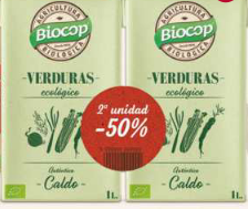 [6939] PROMOCIÓ 2a UNITAT -50% BROU DE VERDURES ECO Biocop 1 l