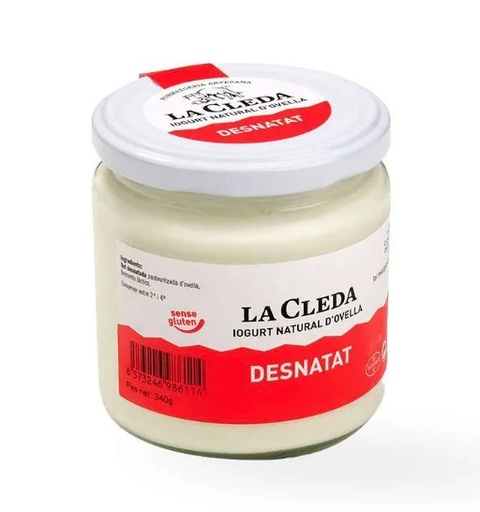 YOGUR NATURAL DE OVEJA DESNATADO La Cleda 340 g