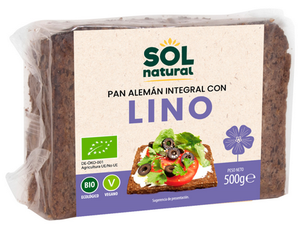 [700619] PAN ALEMAN CON LINO ECO Sol Natural 500 g